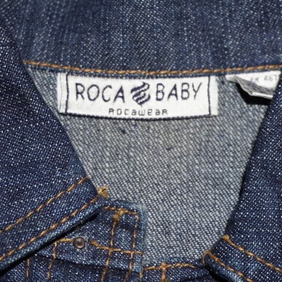 Rocawear Roca Baby Denim Jacket & Bloomers Set Size 3T Embroidered Crest - Picture 3 of 8